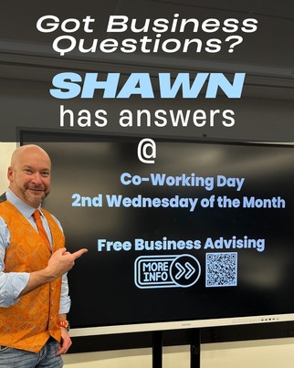 coworking days business adviser shawn palmer graphic