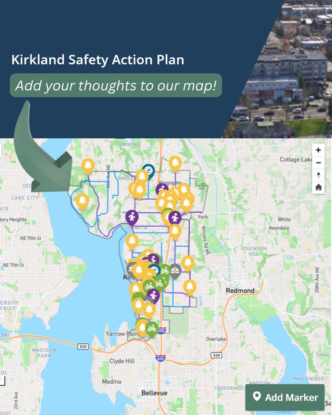 Kirkland Safety Action Plan map