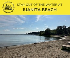 Stay out of water - Juanita Beach