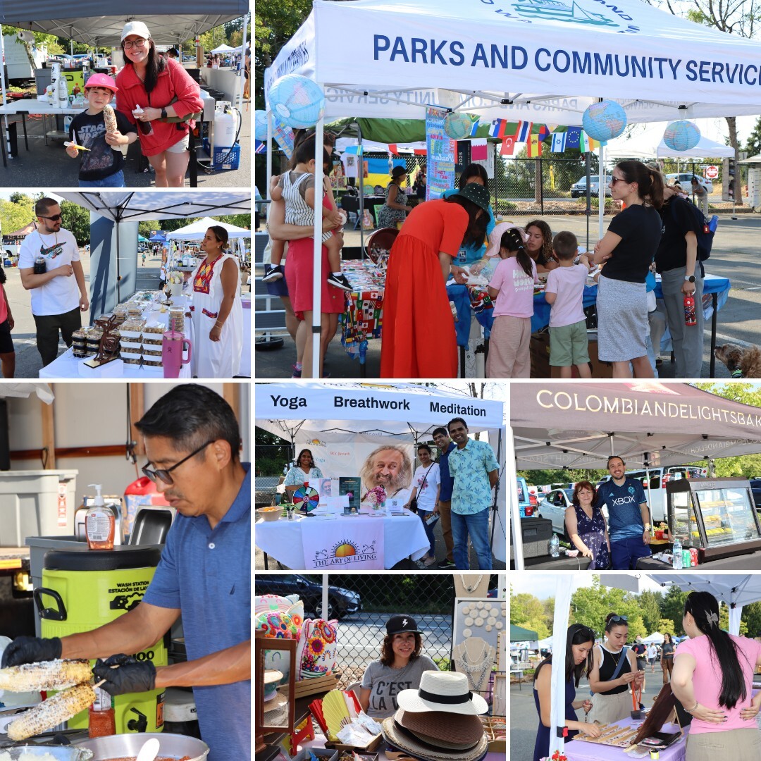 Vendors and customers at the 2025 International Night Market.