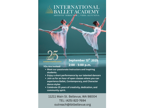 International Ballet Academy & Theatre 25th Anniversary Welcoming & Open House
