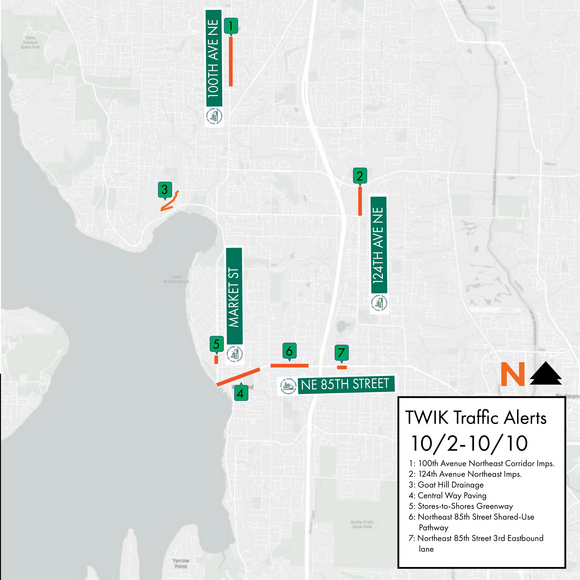 Map of Weekly Traffic Alerts - October 2