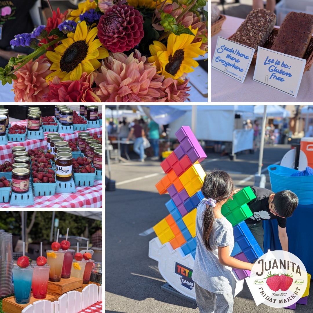 Juanita Friday Market - food flowers kids