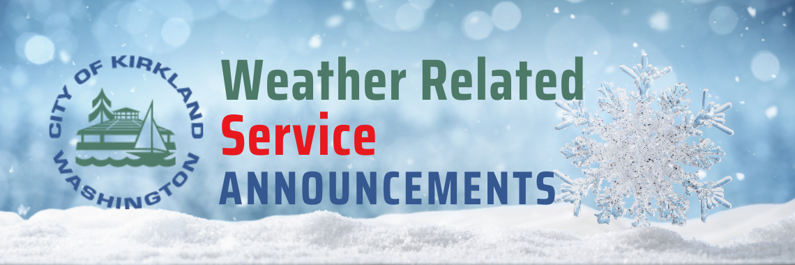 Winter service announcements.