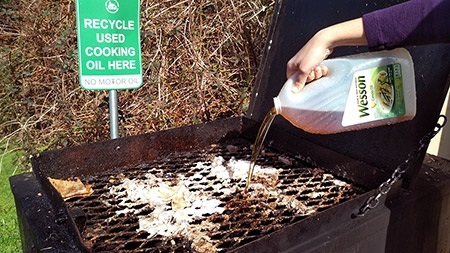 Cooking oil for biodiesel collection.