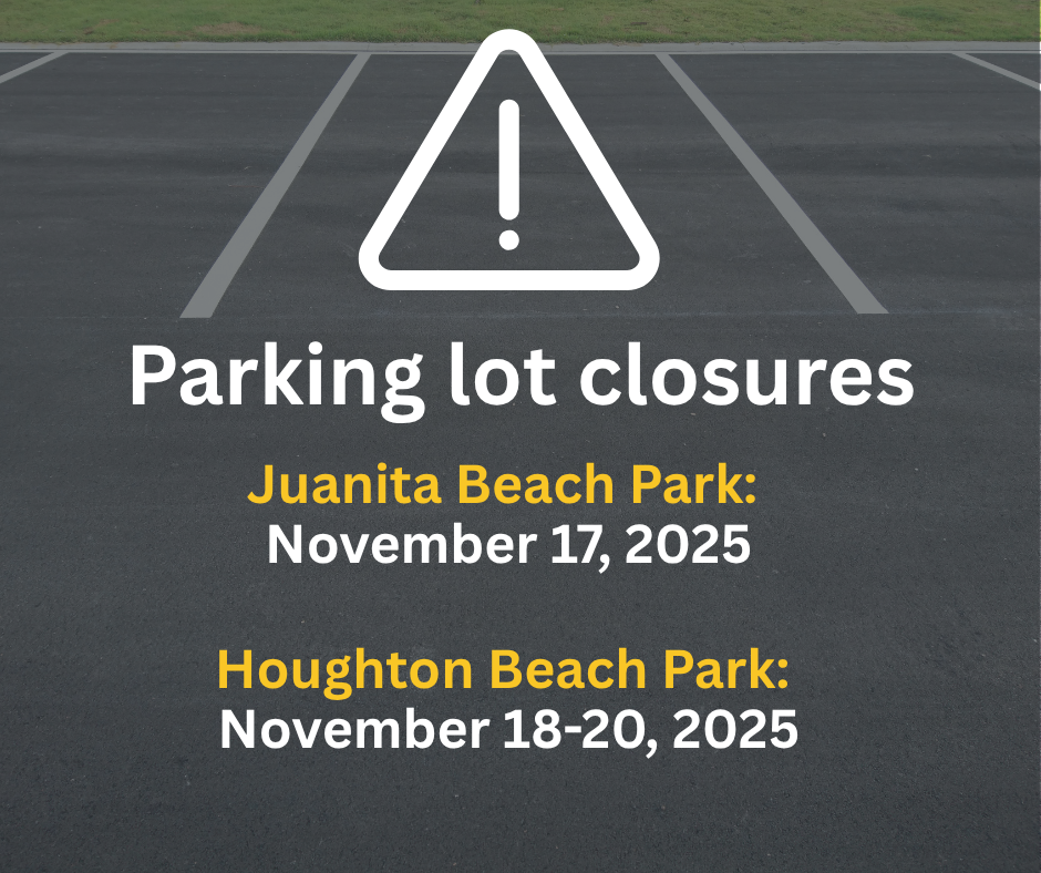 Juanita Beach and Houghton Beach Parking Lot Closures Next Week