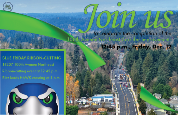 100th ave Ribbon Cutting with Blitz