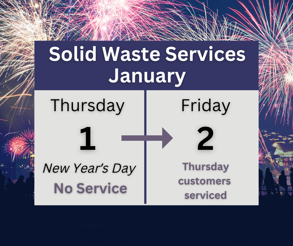 New Years Solid Waste pickup