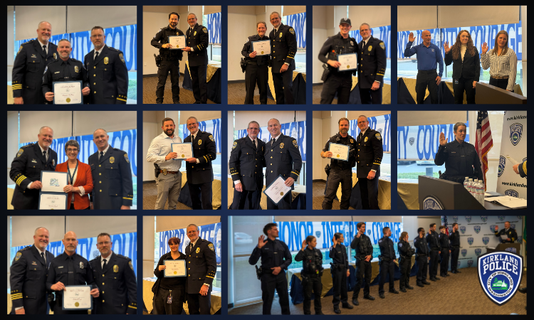 KPD Service Awards and New Officer Swearing in