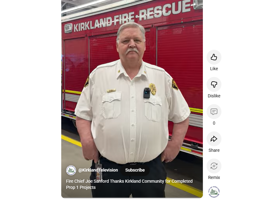 Fire Prop 1 Chief Sanford Thank You