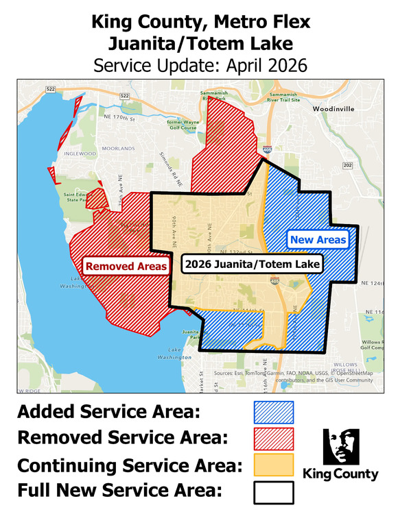 Map of Juanita/Totem Lake service area