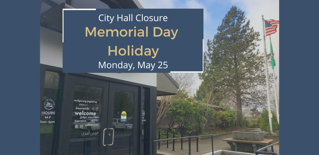 Memorial Day closure May 25