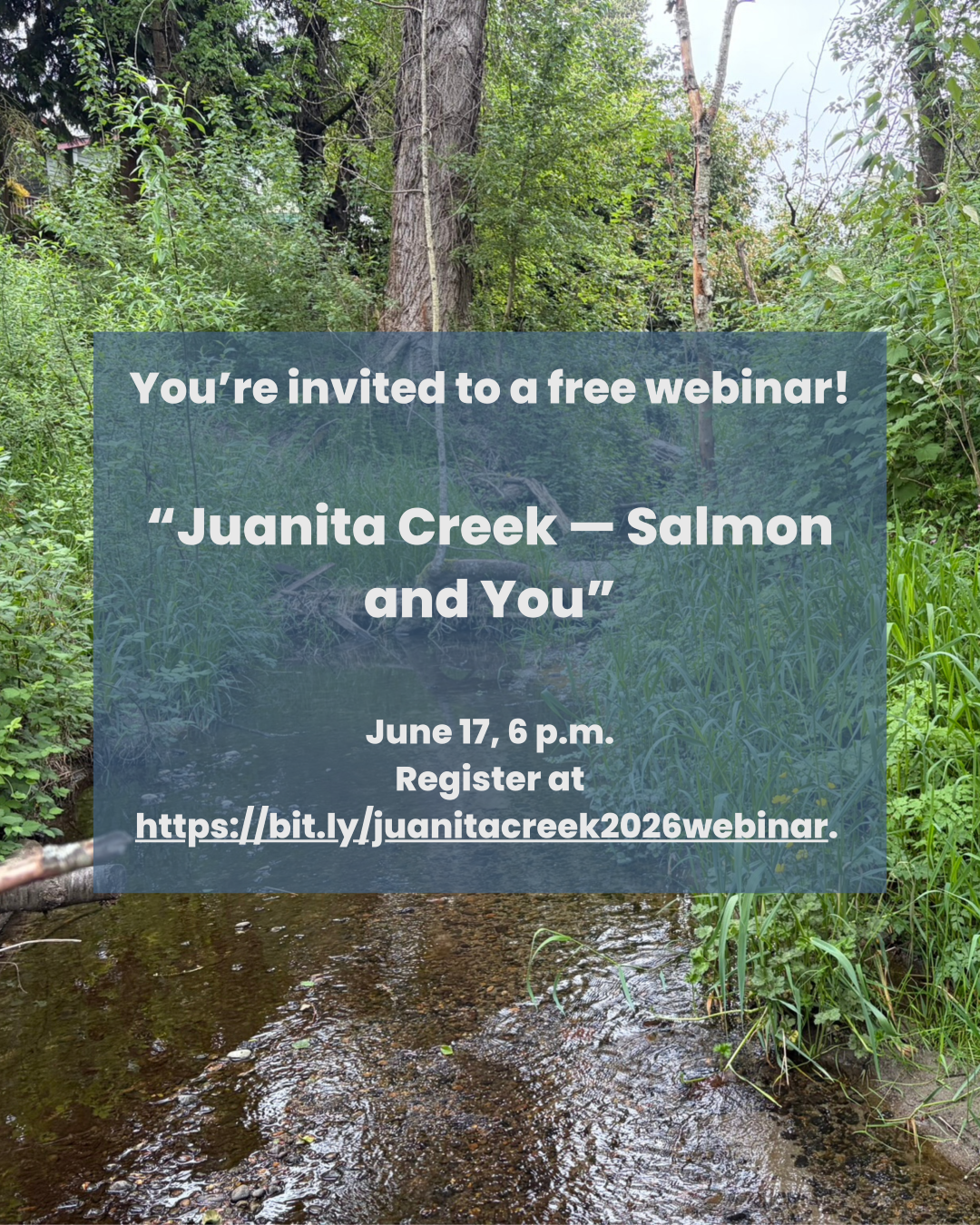 Juanita Creek Webinar