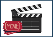 Logo showing a clapper and a movie ticket for Gen Silent screening