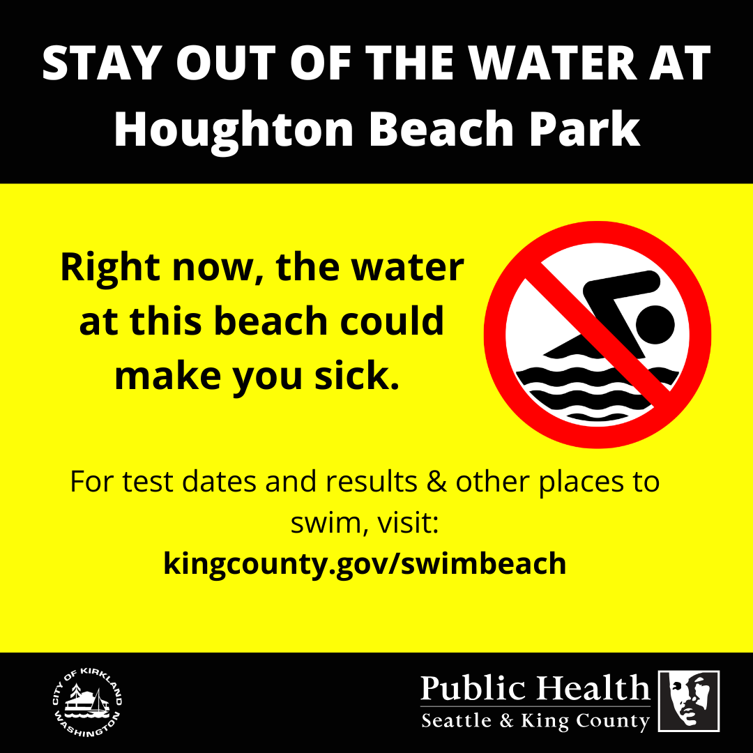 Graphic image with beach closure details
