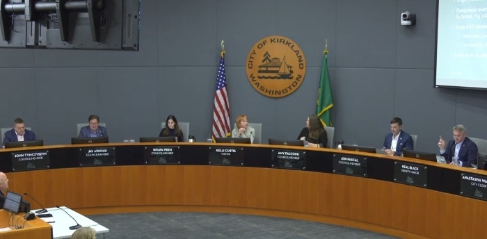 Councilmembers at the Council meeting on July 21, 2026