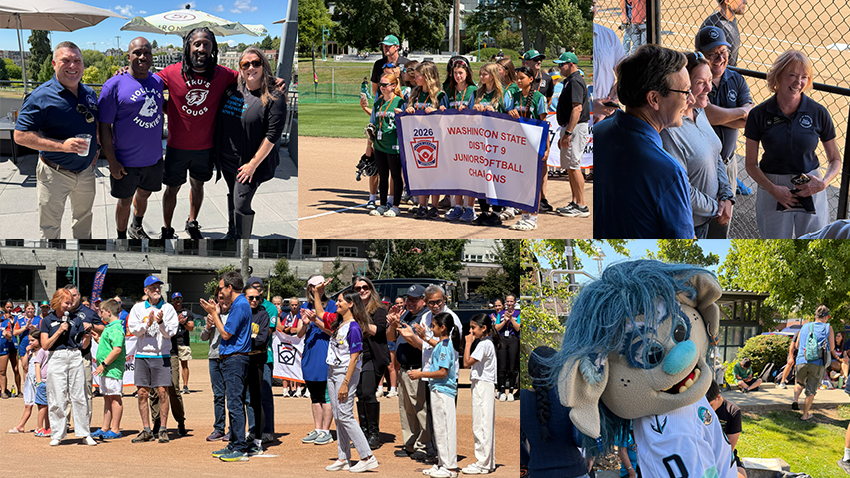 Image showing players, guests, and fans at the Junior League Softball World Series Welcome Rally