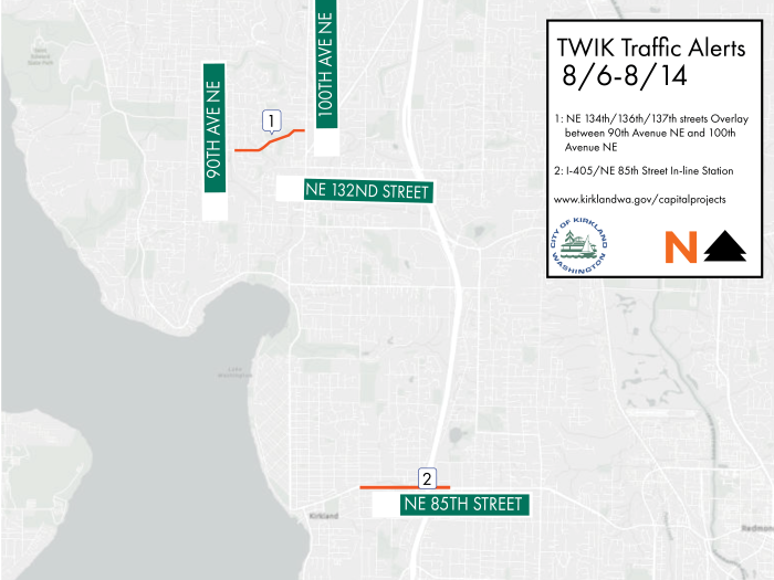 A map showing where construction projects are taking place
