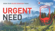 Graphic advertising blood donation