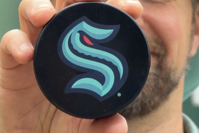 Image showing a close-up of a Kraken hockey puck