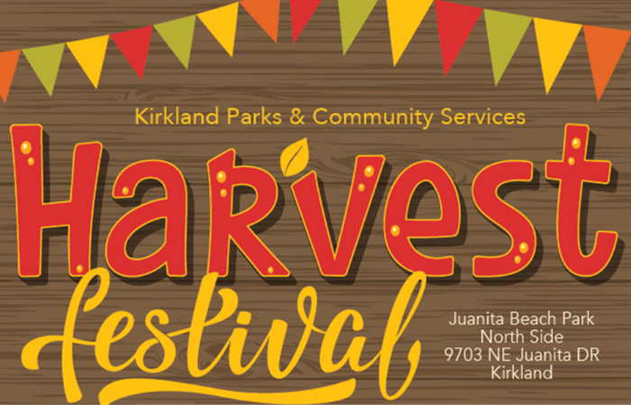 Graphic with the Harvest Festival name and details