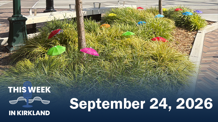Photo of This Week in Kirkland hosts and September 24, 2026 episode date