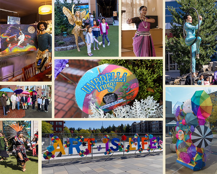 Collage of images from art festival