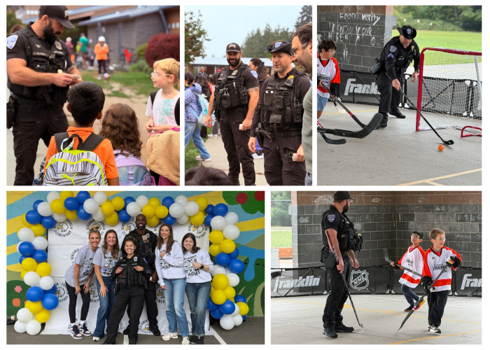 Collage of images from Kirkland's Walk & Roll to School Day 2026