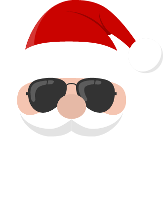 Santa in sunglasses