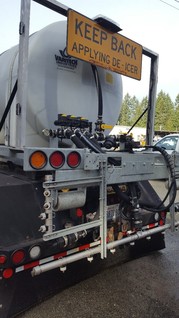 Salt brine application truck