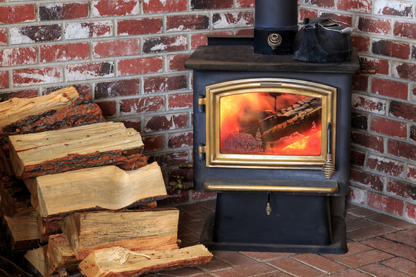 wood stove fireplace