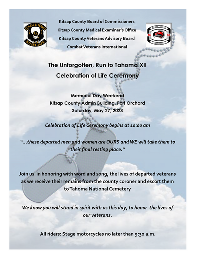 Run to Tahoma event flyer