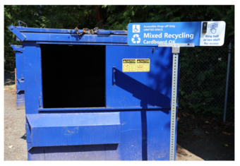 Accessible mixed recycling bins now at Hansville.