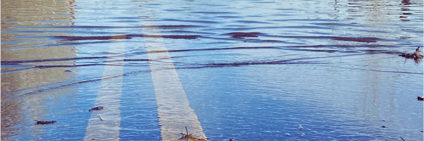 stormwater over a roadway