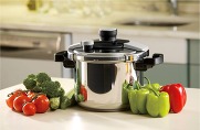 Pressure canner with produce