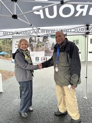 Commissioner Katie Walters with KCR's Tony Ives