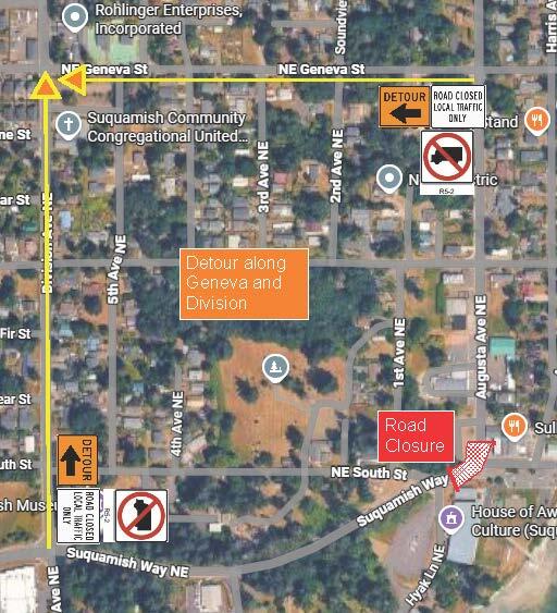 Jan 5-6 road closure detour