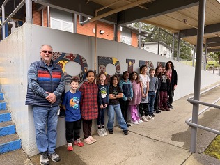 Anchored for Life group of students and two teachers