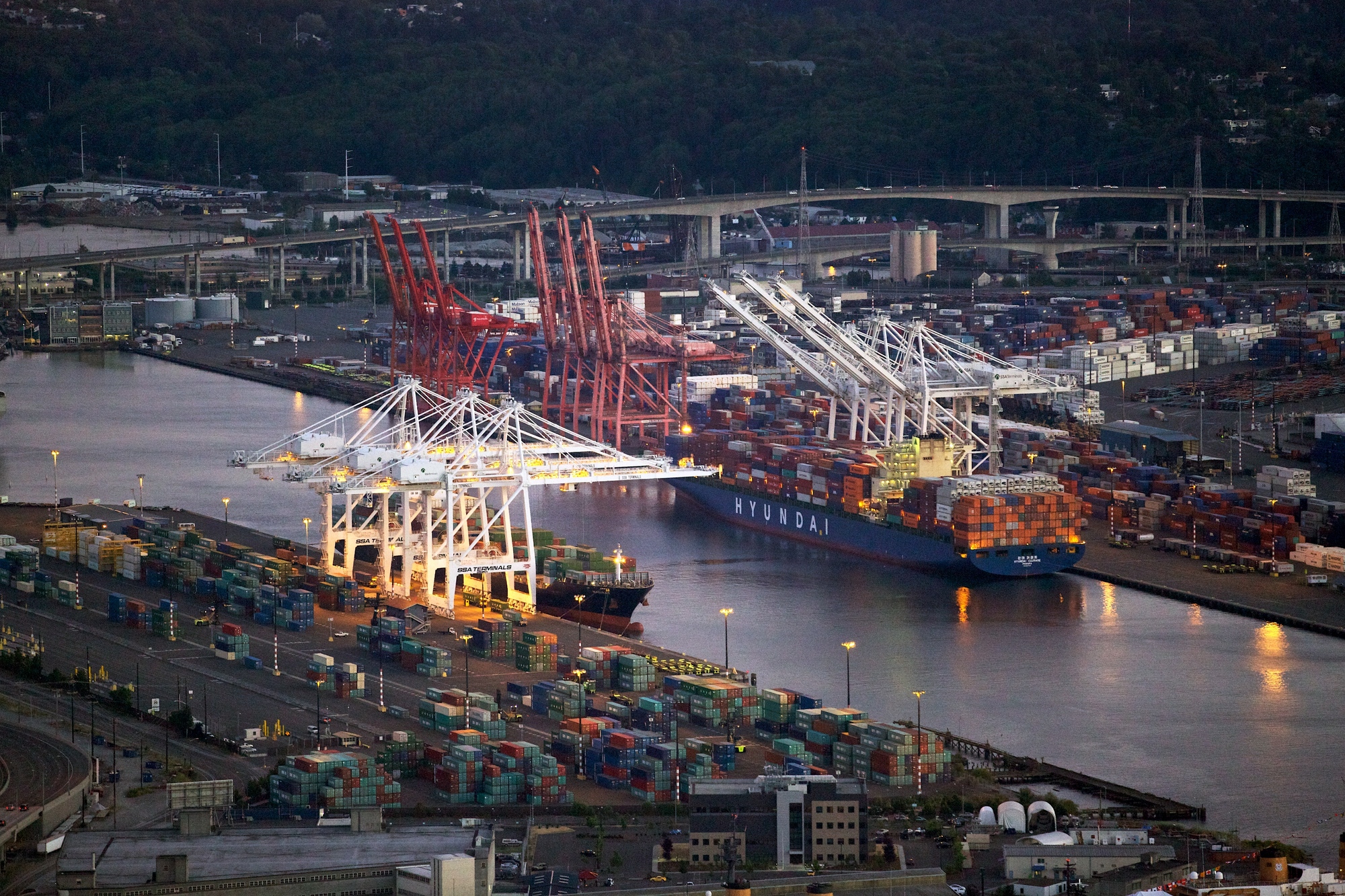 West Seattle Bridge and port