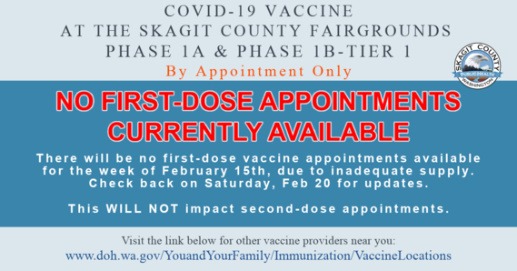 Skagit County vaccine update banner