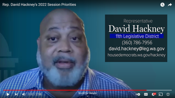 Rep. David Hackney video update screenshot 1.31.22