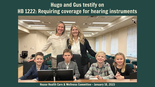 Hugo and Gus on hearing aids