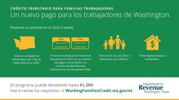Working Families Tax Credit Spanish infographic