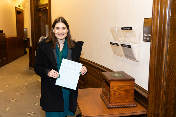 Rep. Hunt places her first bill in the hopper