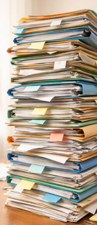 Stack of file folders