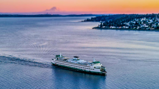 ferry sunset