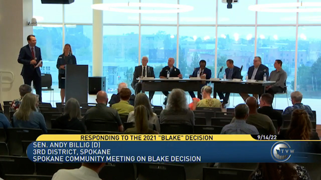 Livestream photo of Spokane Community Meeting