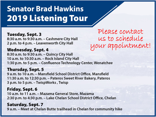 2019 12th District listening tour schedule