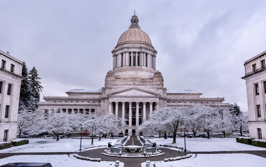 Capitol Dome in snow