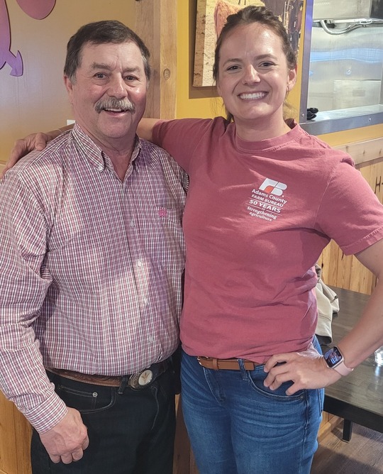 Sen. Schoesler with Adams County Farm Bureau president